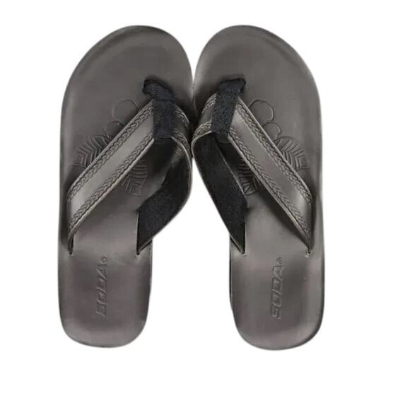 Soda Shoes Womens 7 Sandals Wedge Flip Flop Thong Slip On Casual Fashion Comfort - Picture 8 of 12